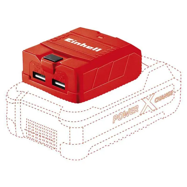 Зарядное устройство TE-CP 18 Li USB PXC, 18В,1А/2.1А,  2хUSB, 0.06кг Einhell (4514120) - Фото 3