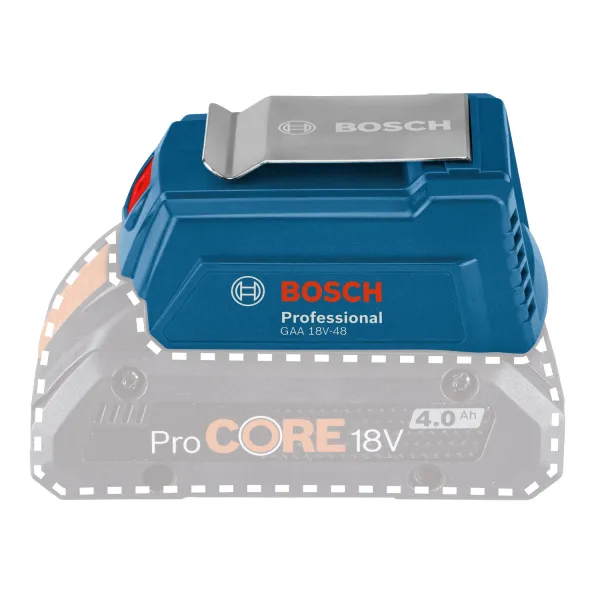 Адаптер USB для батареи GAA 18V-48 Professional, 2.4А Bosch (0.618.800.0L6) - Фото 3