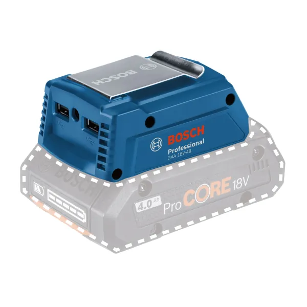 Адаптер USB для батареи GAA 18V-48 Professional, 2.4А Bosch (0.618.800.0L6) - Фото 4