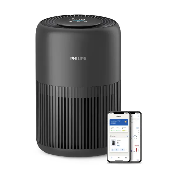 Очисник повітря PureProtect Mini 900, 65м2, 250м3/год, HEPA +вугільний фільтр, датчик якості повітря,Wi-Fi, темно-сірий Philips (AC0951/13)