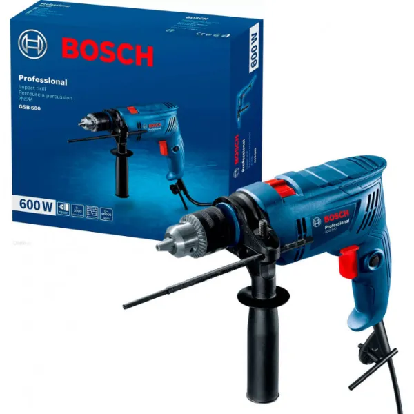 Дрель ударная Professional GSB 600, 600Вт, ШЗП 1-10 мм, 3000 об/м, 48000 уд/м, 1.7кг Bosch (0.601.1A0.320) - Фото 5