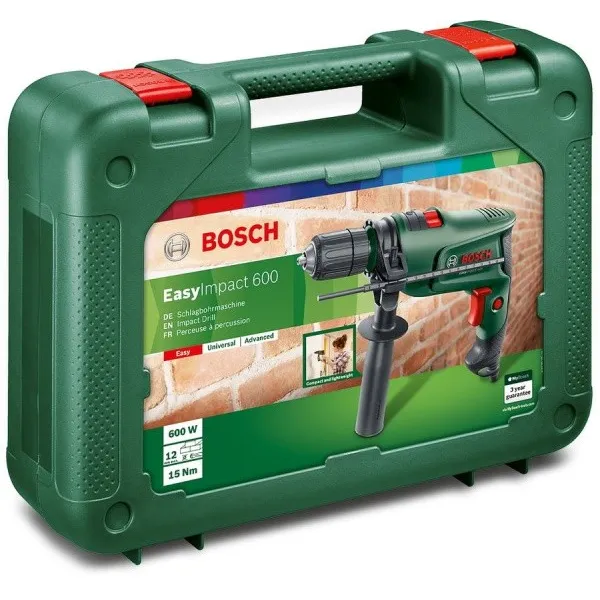 Дрель ударная EasyImpact 600, 600Вт, ШЗП 1-10мм, 3000об•мин, 1.7кг, кейс Bosch (0.603.133.020) - Фото 7