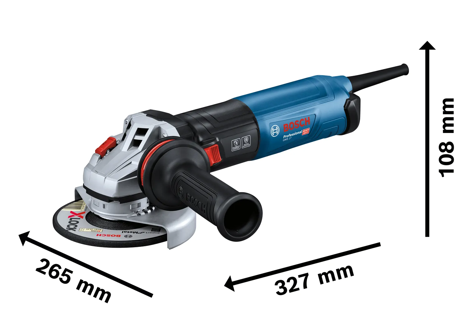 Шліфмашина кутова GWS 17-125 S 125мм 1700Вт 2800-11500об·хв 2.2кг Bosch (0.601.7D0.300) - Фото 8