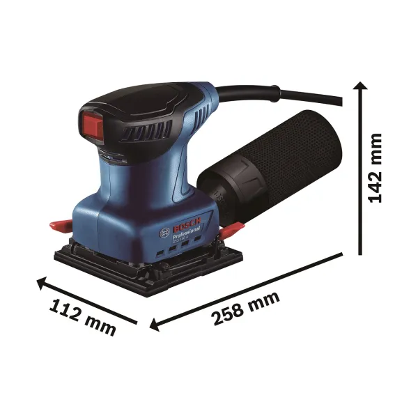 Шлифмашина вибрационная GSS 140 A 220Вт платформа 101х112 28000кол·мин 1.1кг Bosch (0.601.2A8.021) - Фото 7