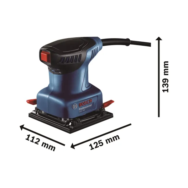 Шлифмашина вибрационная GSS 140 A 220Вт платформа 101х112 28000кол·мин 1.1кг Bosch (0.601.2A8.021) - Фото 8