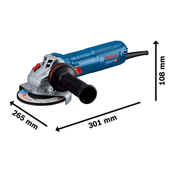 Шлифмашина угловая GWS 12-125 S, 125мм, 1200ВТ, 11000об/мин, 2.8кг Bosch (0.601.3A6.020) - Фото 19
