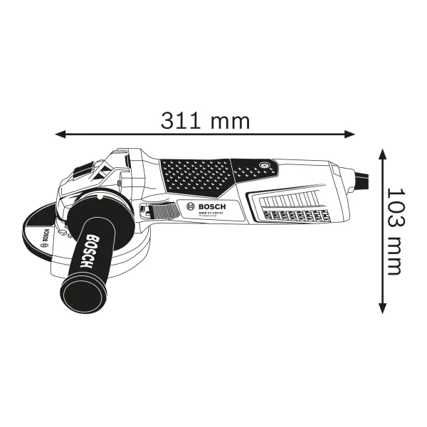Шлифмашина угловая Professional GWS 19-125 CI, 125 мм, 1900 Вт, 11500 об/мин, 2.5 кг Bosch (0.601.79N.002) - Фото 7