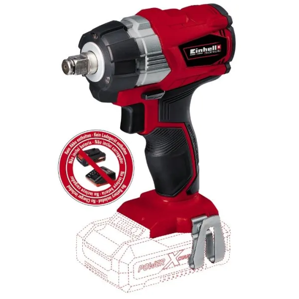 Гайковерт ударный TP-CW 18 Li BL - Solo аккум., PXC, 215 Нм, 18В, бесщеточн., квадрат, 1.1 кг (без АКБ и ЗУ) Einhell (4510040)