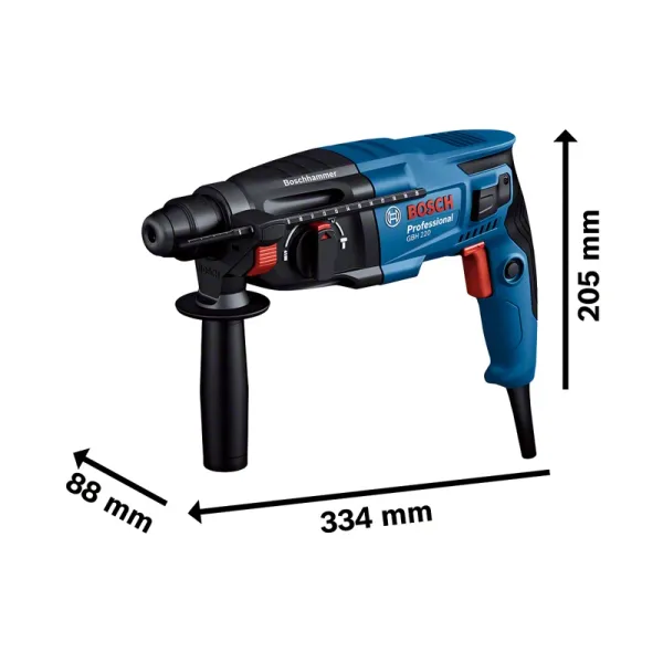 Перфоратор GBH 220, SDS-plus, 720Вт, 2Дж, 2.3кг Bosch (0.611.2A6.020) - Фото 11