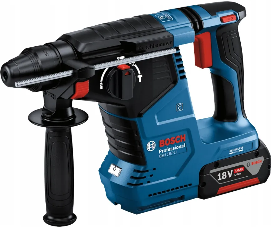 Перфоратор акумуляторний GBH 187-LI SDS-plus 18В 1х5А·год 2.4Дж 3кг Bosch (0.611.923.022) - Фото 2