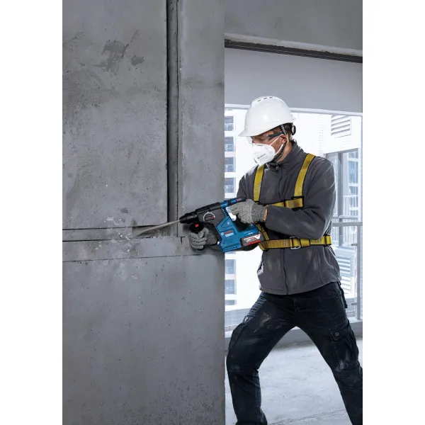 Перфоратор аккумуляторный GBH 187-LI, SDS-Plus, 18В, 2х5А•ч, 2.4Дж, кейс, 2.9кг Bosch (0.611.923.021) - Фото 4