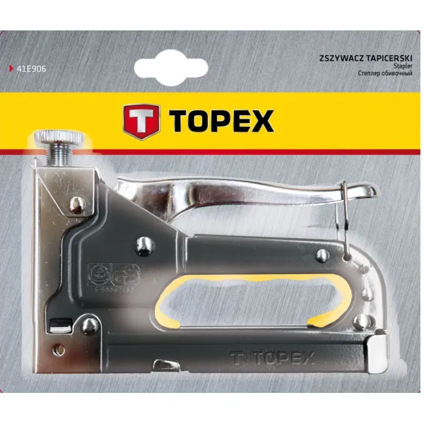 Степлер 6-14мм, тип скоб J, регулювання забивання скоби Top Tools (41E905) - Фото 1