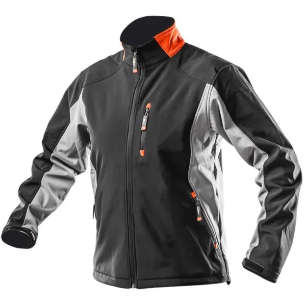 Куртка рабочая  Outdoor, материал Softshell, подкладка флис, ветро и водонепроницаемая, L(52), черно-серый Neo Tools (81-550-L)
