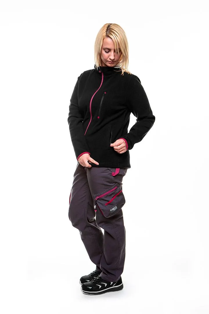 Кофта рабочая Woman Line, флисовая, 300г/м кв, на молнии, XXL(44), черный  Neo Tools (80-500-XXL) - Фото 3