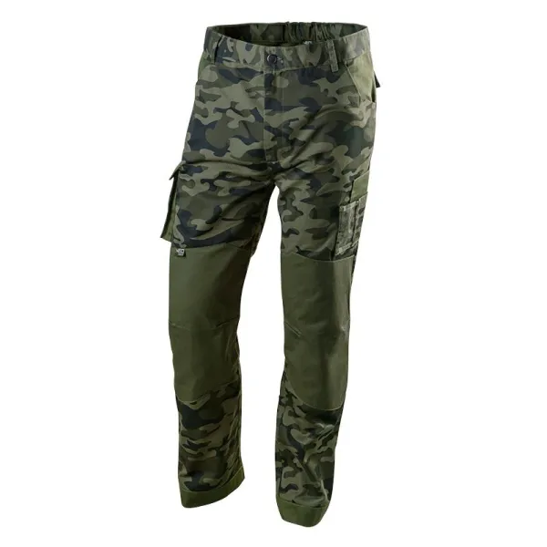 Штани робочі Camo, відсік для наколінників, потрійний шов, візерунок моро, S(48), камуфляж Neo Tools (81-221-S)