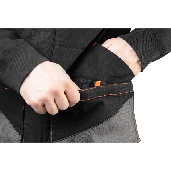 Куртка рабочая HD Slim, усиление тканью Oxford, L(52), черно-серый Neo Tools (81-218-L) - Фото 4