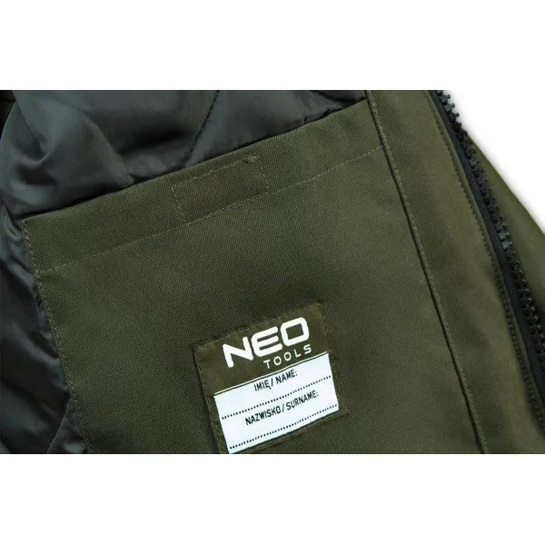 Куртка робоча Camo, утеплена, мембрана ТПУ, капюшон, L(52), зелений темний Neo Tools (81-573-L) - Фото 6