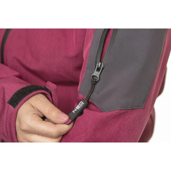 Куртка рабочая Softshell Woman Line, подкладка флис, капюшон, M(38), красный Neo Tools (80-550-M) - Фото 9
