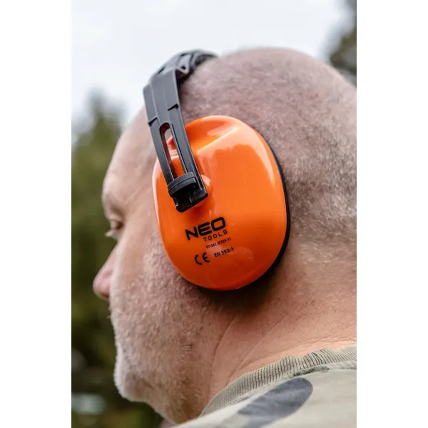 Наушники защитные  SNR 25дБ, категория III, 0.18кг, оранжевый Neo Tools (97-561) - Фото 2