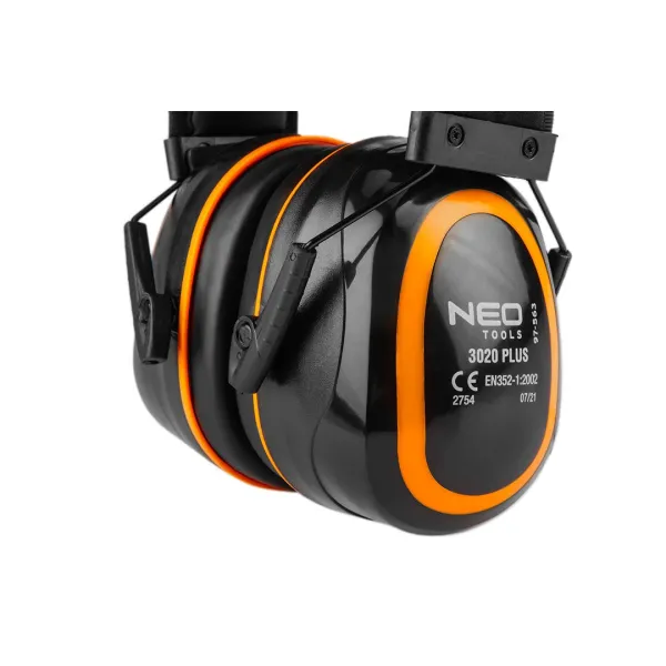 Навушники захисні SNR 30дБ, категорія III, 0.27кг, ізолююча піна G-TECH, 0.26кг, чорний Neo Tools (97-563) - Фото 1