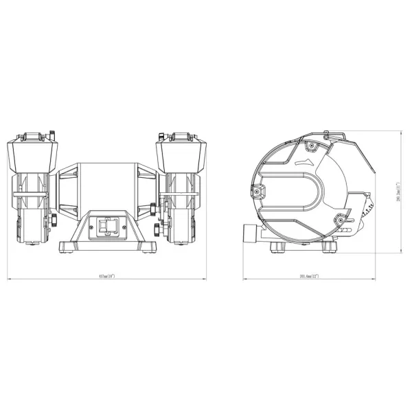 Станок точильный DSD 200 PLUS, 750Вт, круг 200x25, 2980ооб/мин, 17.8кг Metabo (604210000) - Фото 11