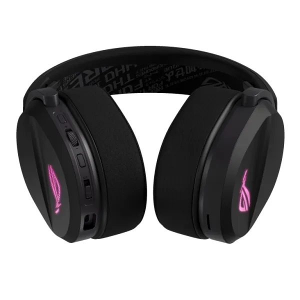 Гарнитура игровая USB-A/BT/WL RGB ROG Pelta 1.8м чёрная Asus (90YH0410-BHUA00) - Фото 4