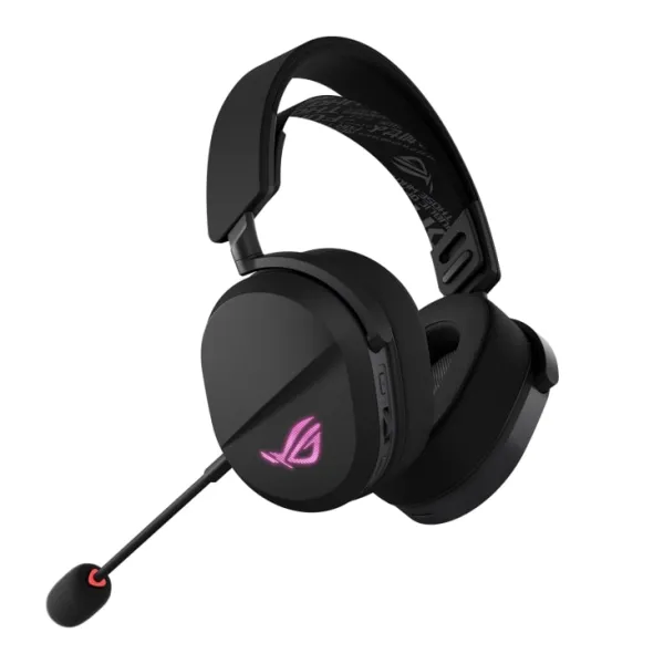 Гарнитура игровая USB-A/BT/WL RGB ROG Pelta 1.8м чёрная Asus (90YH0410-BHUA00) - Фото 5