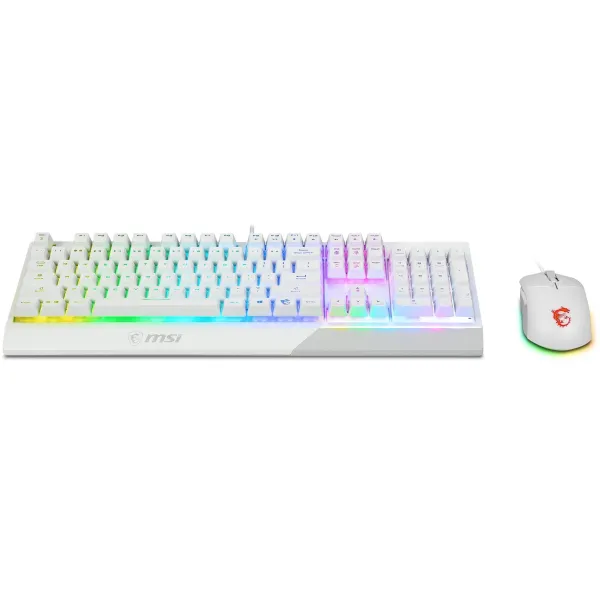 Комплект клавиатура и мышь USB RGB Vigor GK30 Combo White UA EN/UKR/RU белый MSI (S11-04UA302-CLA)