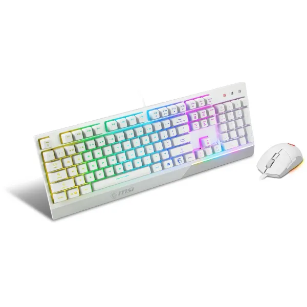 Комплект клавиатура и мышь USB RGB Vigor GK30 Combo White UA EN/UKR/RU белый MSI (S11-04UA302-CLA) - Фото 3