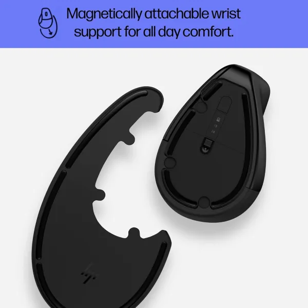Мышь беспроводная WL/BT 920 Ergonomic Vertical чёрная HP (6H1A4AA) - Фото 3