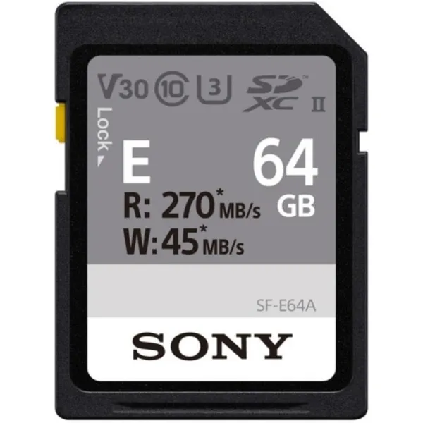 Карта памяти 64GB SDXC C10 UHS-II U3 V30 Entry Sony (SFE64A.ET4)