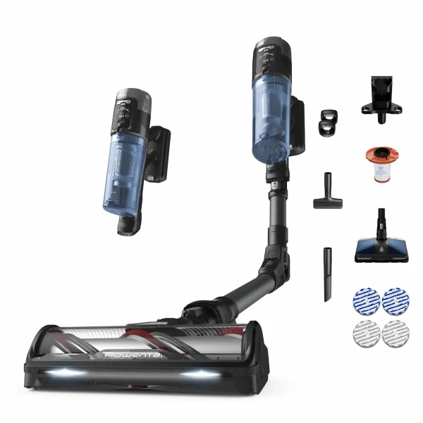 Пылесос  беспроводный X-Force Flex 12.60 Neo Auto Aqua Allergy, 150Вт, конт пыль -0.65л, черно-синий Rowenta (RH9LC1WO)