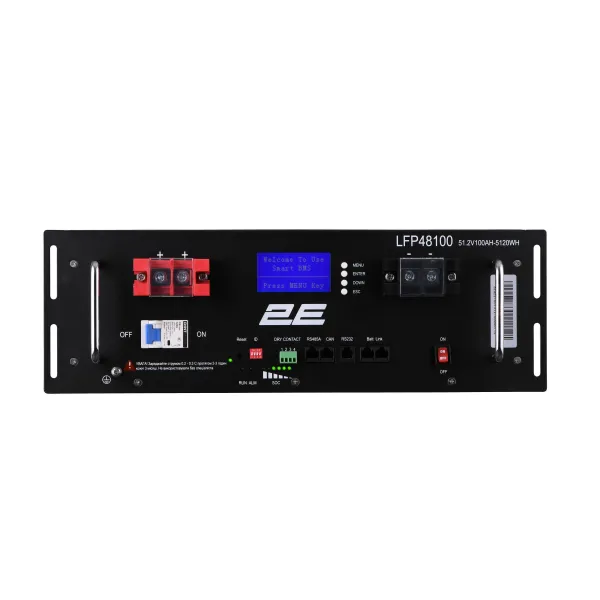 Батарея аккумуляторная LFP48 48В 100А•час 19" LCD 16S 2E (2E-LFP48100-LCD) - Фото 1