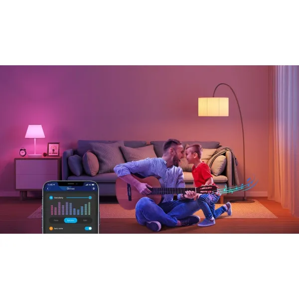 Лампа умная RGB E27 9W 800Lm 2700K-6400K RGB Govee (H6004CC1) - Фото 12