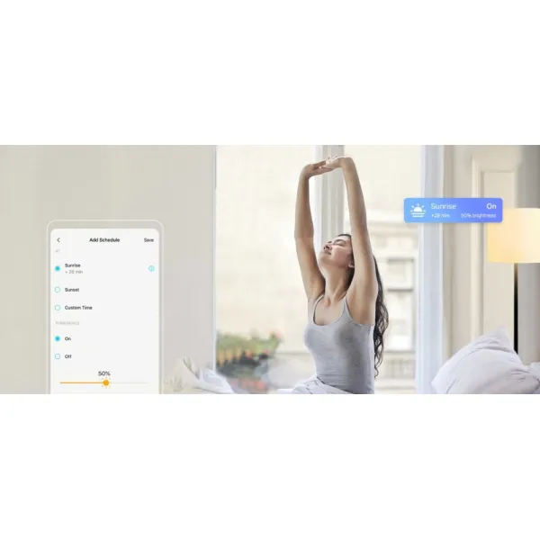 Лампа умная диммируемая N300 Wi-Fi TP-LINK (TAPO-L510E) - Фото 4