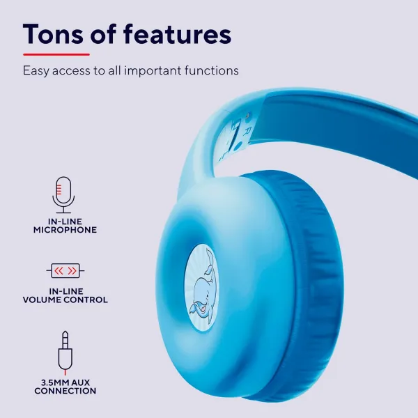 Наушники mini-jack Nouna Headphones Mic синие Trust (25278_TRUST) - Фото 2