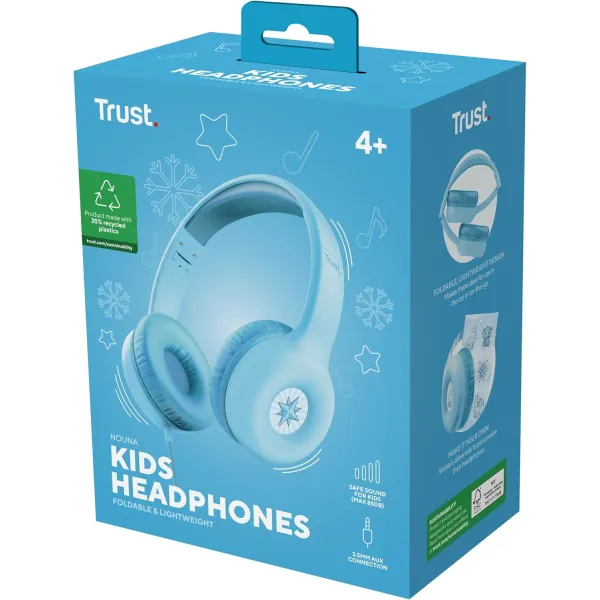 Наушники mini-jack Nouna Headphones Mic синие Trust (25278_TRUST) - Фото 13