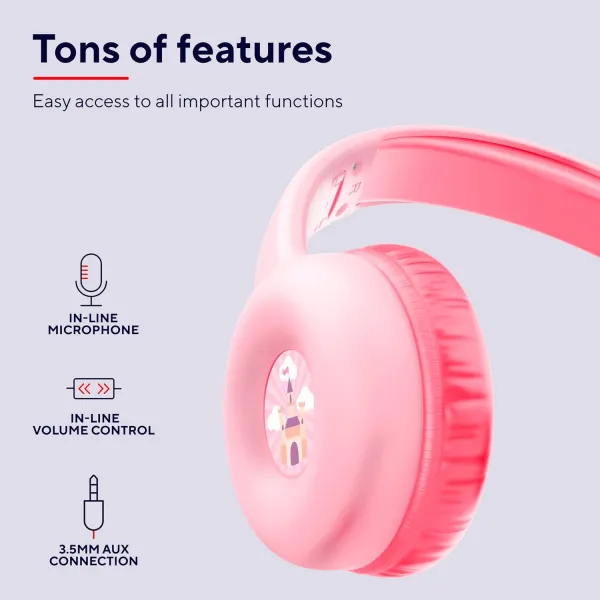 Наушники mini-jack Nouna Headphones Mic розовые Trust (25277_TRUST) - Фото 3