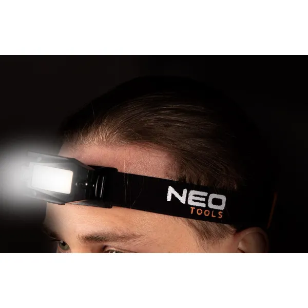 Фонарь налобный аккумуляторный 500мА•ч 180лм 3Вт IPX4 Neo Tools (99-069) - Фото 1
