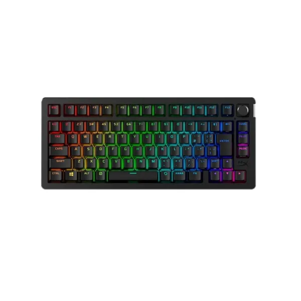 Клавиатура USB-A/WL/BT механическая, RGB Alloy Rise, Red, EN/UA, чёрная HyperX (91Y91AA)