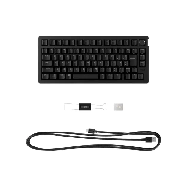 Клавиатура USB-A/WL/BT механическая, RGB Alloy Rise, Red, EN/UA, чёрная HyperX (91Y91AA) - Фото 4