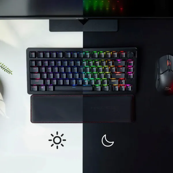 Клавиатура USB-A/WL/BT механическая, RGB Alloy Rise, Red, EN/UA, чёрная HyperX (91Y91AA) - Фото 7