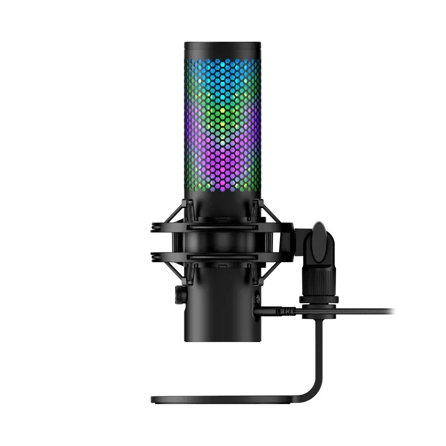 Микрофон USB-A геймерский, RGB, QuadCast 2 S, чёрный HyperX (9A273AA) - Фото 2
