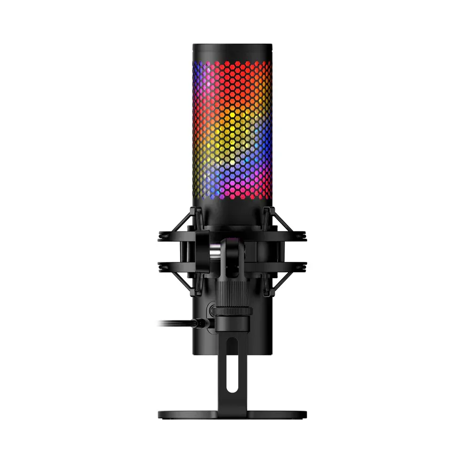 Микрофон USB-A геймерский, RGB, QuadCast 2 S, чёрный HyperX (9A273AA) - Фото 1