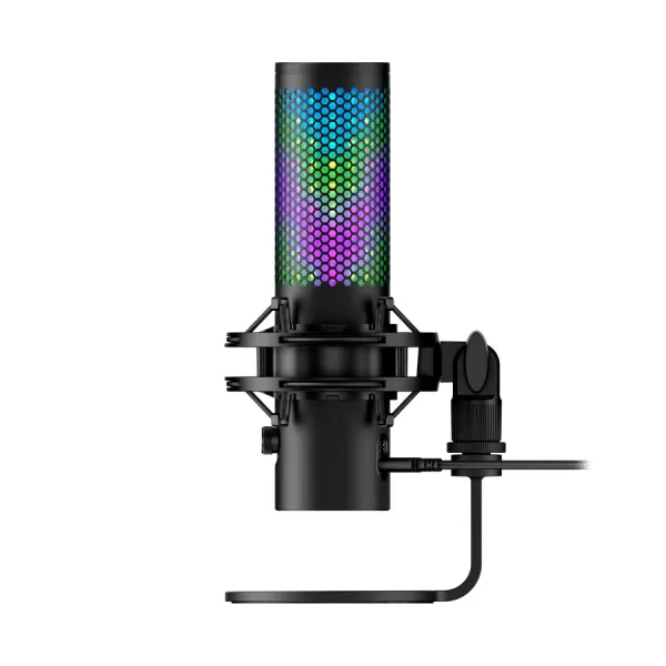 Мікрофон USB-A геймінговий, RGB, QuadCast 2 S, чорний HyperX (9A273AA) - Фото 2