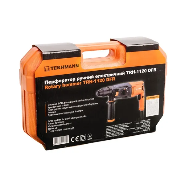 Перфоратор TRH-1120 DFR SDS-Plus 1120Вт 3Дж 3.5кг Tekhmann (845235) - Фото 8