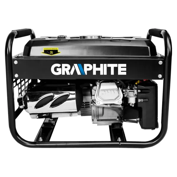Генератор бензиновий 230В (1 фаза) 2/2.2кВт ручний старт AVR 40кг Graphite (58G904) - Фото 3