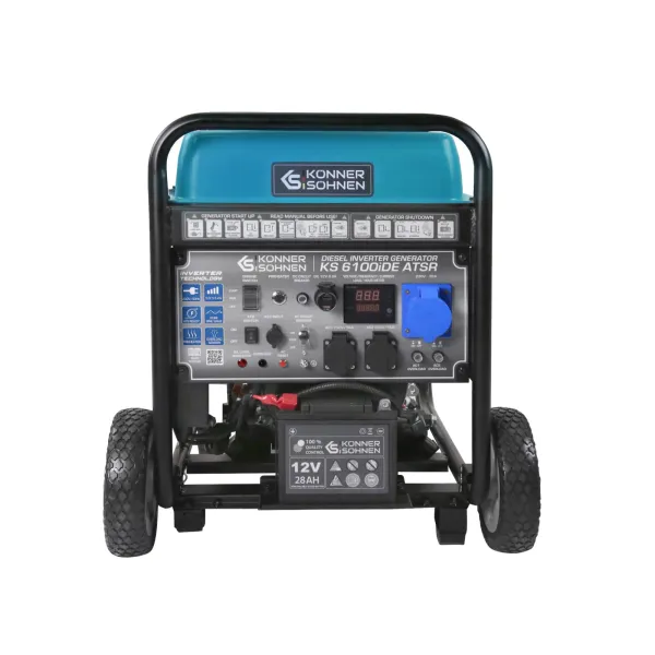 Генератор дизельный инверторный KS 6100iDE ATSR 230В 5.5кВт АВР(ATS) электростартер 98кг Konner&Sohnen (KS6100IDEATSR) - Фото 1