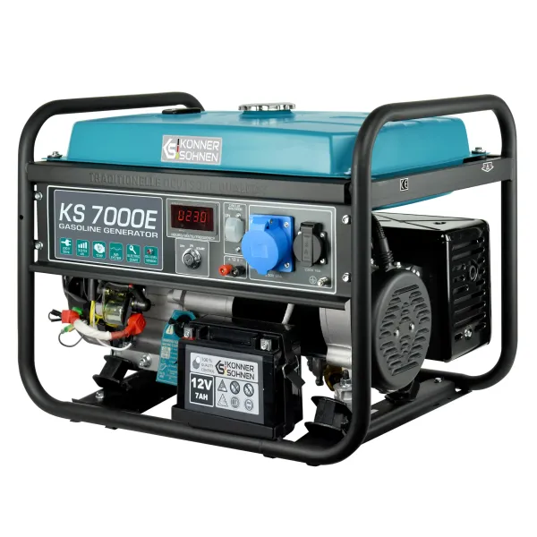Бензиновый генератор KS 7000E 230В 5.5кВт электростартер 76.2кг Konner&Sohnen (KS7000E) - Фото 2