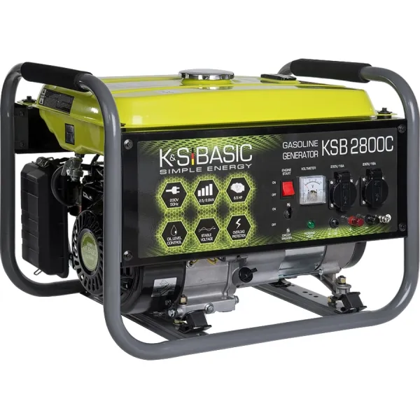 Генератор бензиновый KSB 2800C 230В 2.8кВт ручной запуск 36.6кг Konner&Sohnen (KSB2800C) - Фото 1